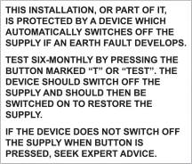 SES WLPL43WB Warning Label (Pack 5)