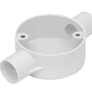 Univolt 20mm White PVC Through Box