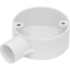 Univolt 25mm White PVC End Box