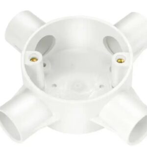 Univolt 20mm White PVC 4 Way Box