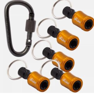 Vaunt Locking Carabiner & 5 X Keyring Hex Holder