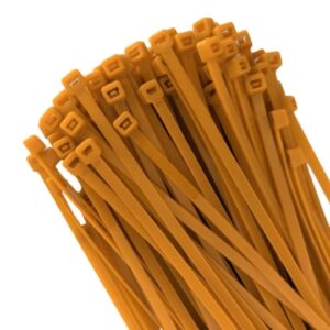Cable Ties 200x4.8 Orange Plastic (Pack 100)