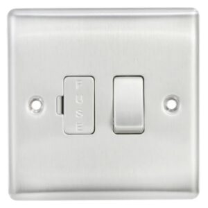 BG Nexus Metal - Brushed Steel 13A Switched Connection Unit