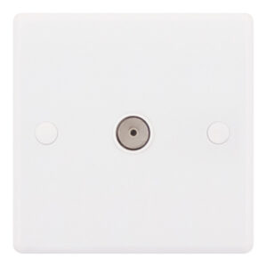 Selectric TV/FM Coaxial/Aerial Smooth 1G Sockets