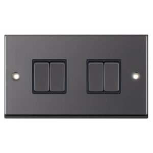 Selectric 7MPRO 10A Light Switches 4 Gang 2 Way (Various Colours)