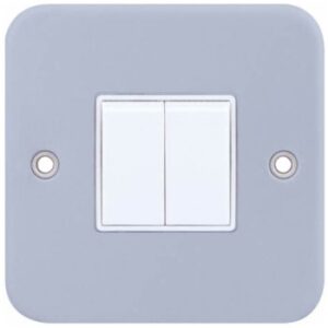 Selectric Metal Clad - Light Switch 10A 2G 2 Way