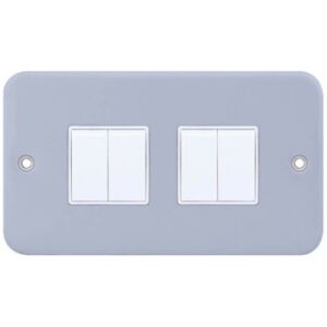 Selectric Metal Clad - Light Switch 10A 4G 2 Way