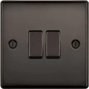 BG Nexus Metal - Black Nickel - Light Switch 2G 2 Way 20A 16AX