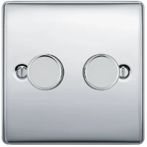 BG Nexus Metal - Polished Chrome 2G Dimmer Switch 200W