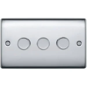 BG Nexus Metal - Polished Chrome 3G Dimmer Switch 200W