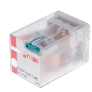 R15-2012-23-1012-WTL, Relpol Plug In Power Relay, 12V DC Coil, 10A