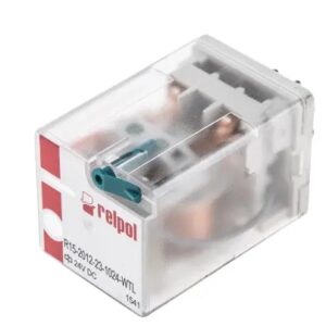 R15-2012-23-1048-WTL, Relpol Plug In Power Relay, 24V DC Coil