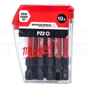 Milwaukee Shockwave PZ2 50mm Impact Screwdriver Bits x10 Pieces