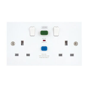 Selectric RCD 2G 13A - Switched Socket White DP