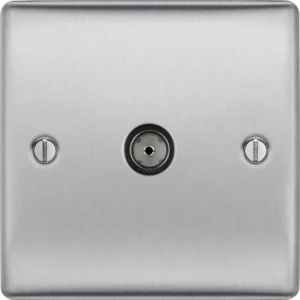 BG Nexus Metal Brushed Steel - 1G Co-Axial Socket