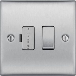 BG Nexus Metal - Brushed Steel 13A Switched Fused Connection Unit