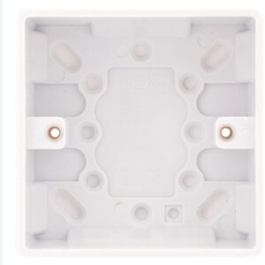 Selectric Smooth Back Box 1 Gang 35mm White