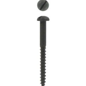 Deligo Slot Round Woodscrew Black 8 x 2" (Box 200)