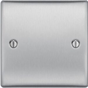 BG Nexus Metal Brushed Steel - 1G Blanking Plate
