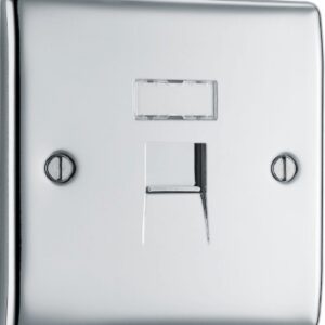 BG Nexus Metal Polished Chrome - 1G RJ45 Socket