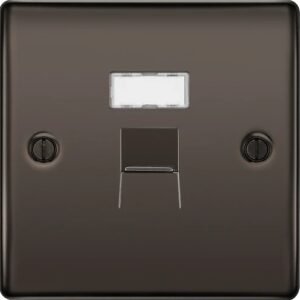 BG Nexus Metal Black Nickel - 1G RJ45 Socket