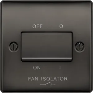 BG Nexus Metal Black Nickel - 3 Pole Fan Isolator
