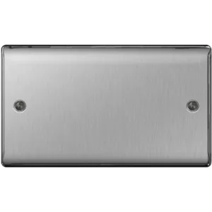 BG Nexus Metal Brushed Steel - 2G Blanking Plate
