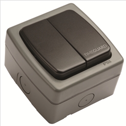 Timeguard TGVL02 Weatherproof Plateswitch 2Way 2G