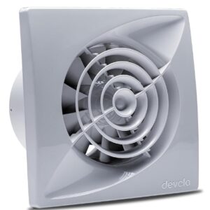 Devola 100mm Quiet Mixed Flow Bathroom Extractor Fan with Timer DVQF100T