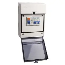 Chint Consumer Unit 5-Way IP65 Plastic Enclosure with 63A Type AC RCD, 6A MCB, 16A MCB
