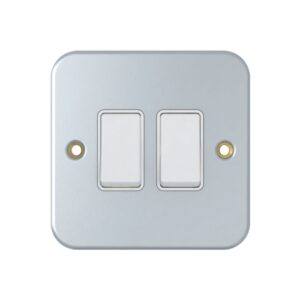 Chint 2G 2 Way Light Switch Metal Clad